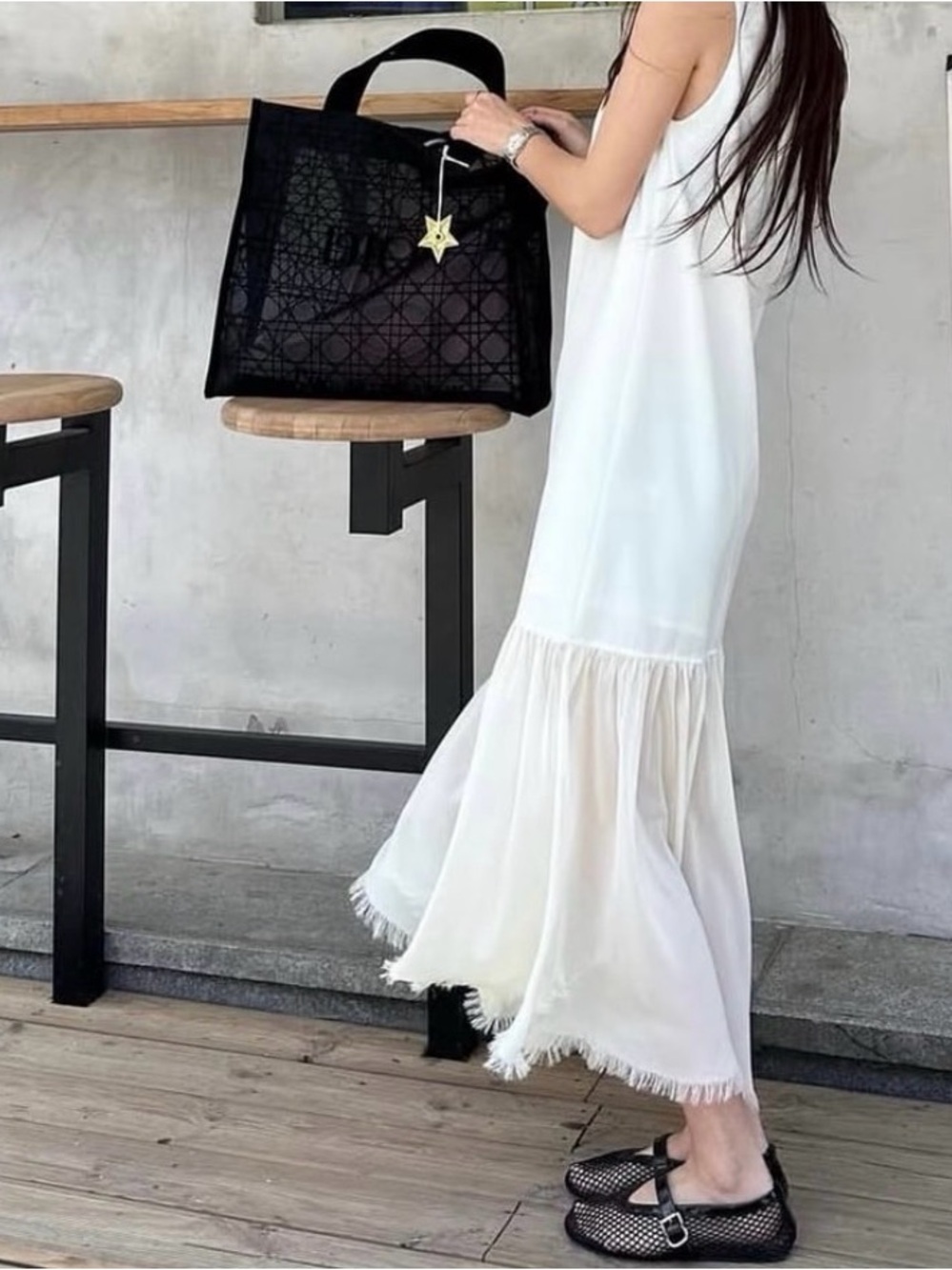 Dior beauty Black Signature Mesh Tote